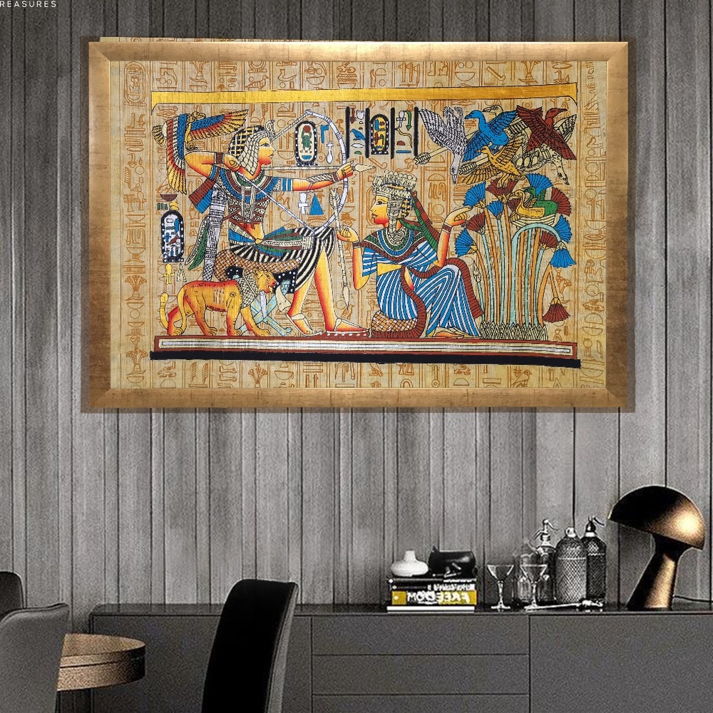 authentic hand painted Egyptian papyrus replica from the tomb